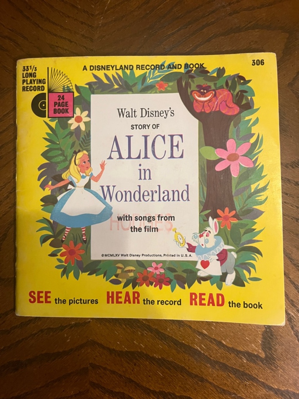 Disneyland Record and Book Set | Alice in Wonderland | vintage 1965
